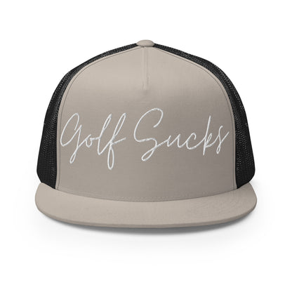 Golf Sucks Trucker Cap White