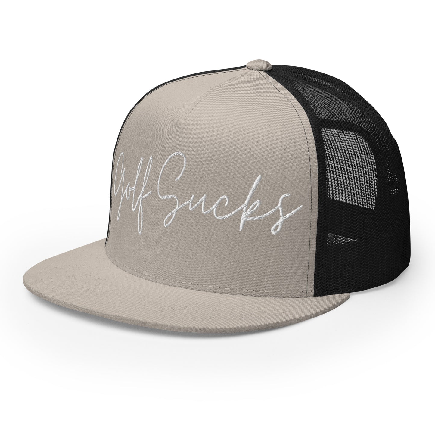 Golf Sucks Trucker Cap White