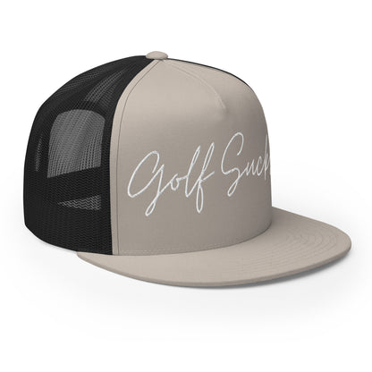 Golf Sucks Trucker Cap White