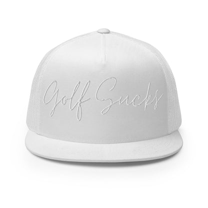 Golf Sucks Trucker Cap White