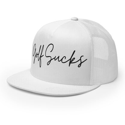 Golf Sucks Trucker Cap Black