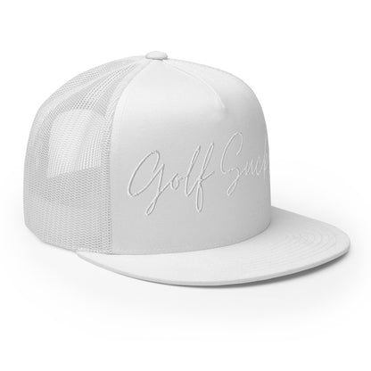 Golf Sucks Trucker Cap White