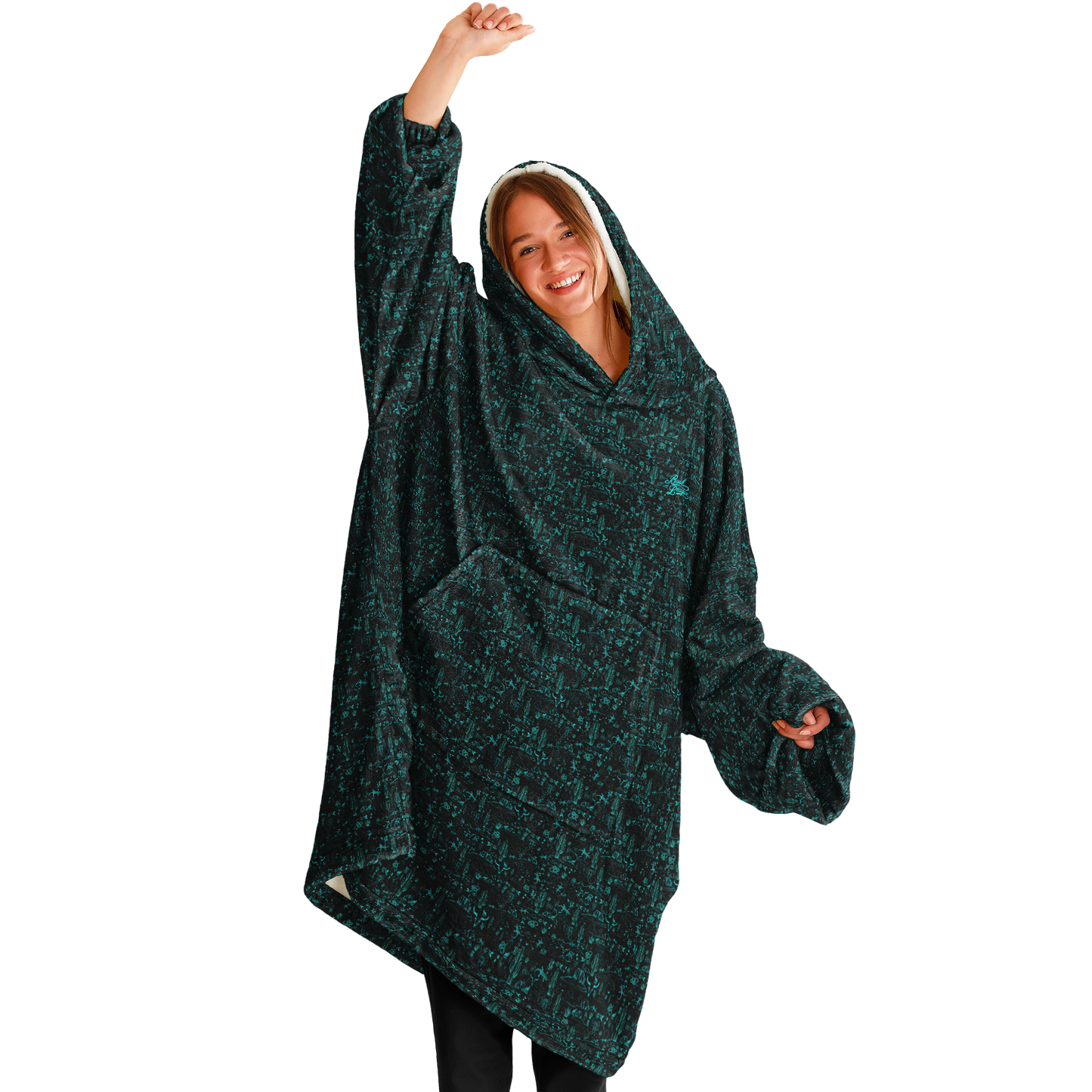 The Desert Huge Hoodie - Teal