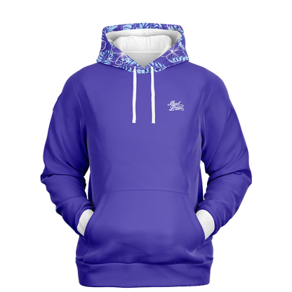 Hibiscus Hoodie - Blue / White