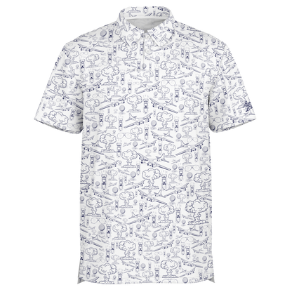 Dropping Bombs Golf Polo- White