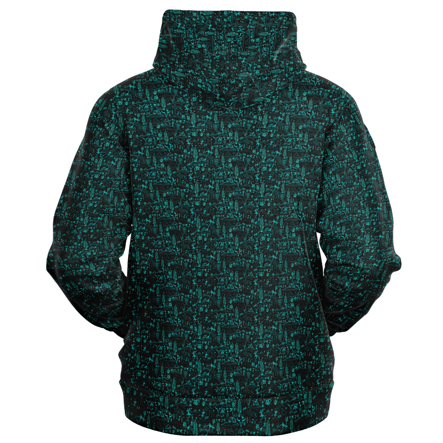 The Desert Full Zip Athletic Hoodie - Teal