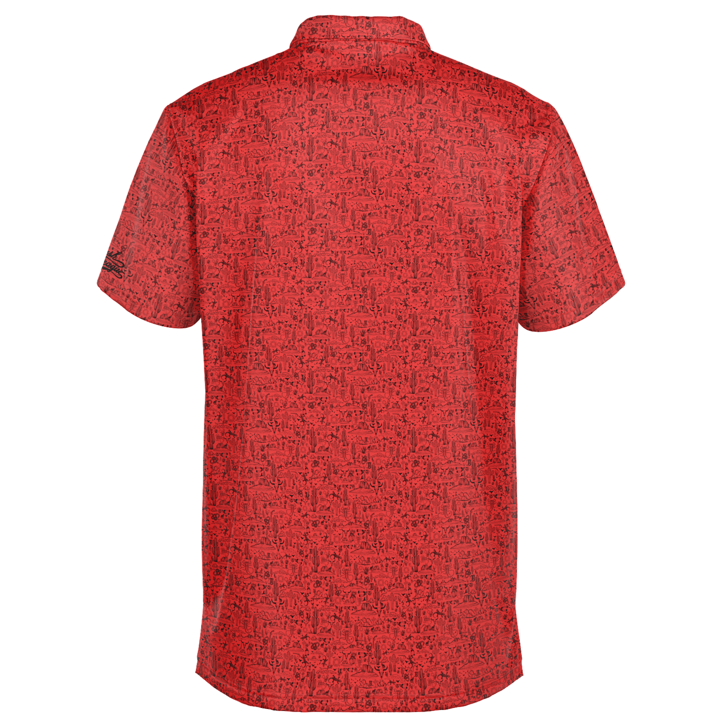 The Desert Golf Polo - Red / Black