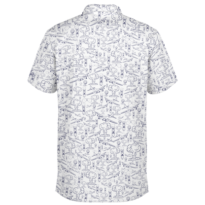 Dropping Bombs Golf Polo- White