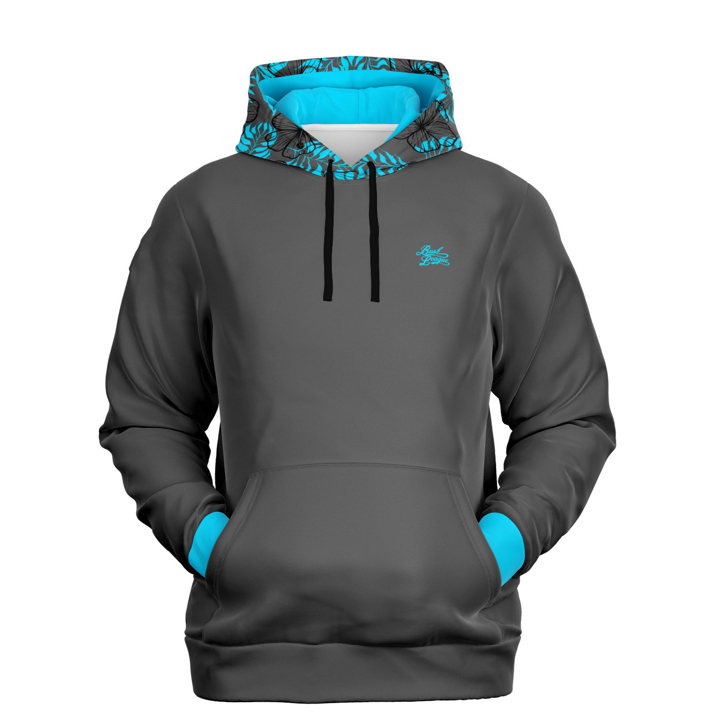 Hibiscus Hoodie - Grey / Blue