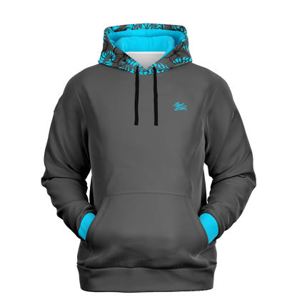 Hibiscus Hoodie - Grey / Blue