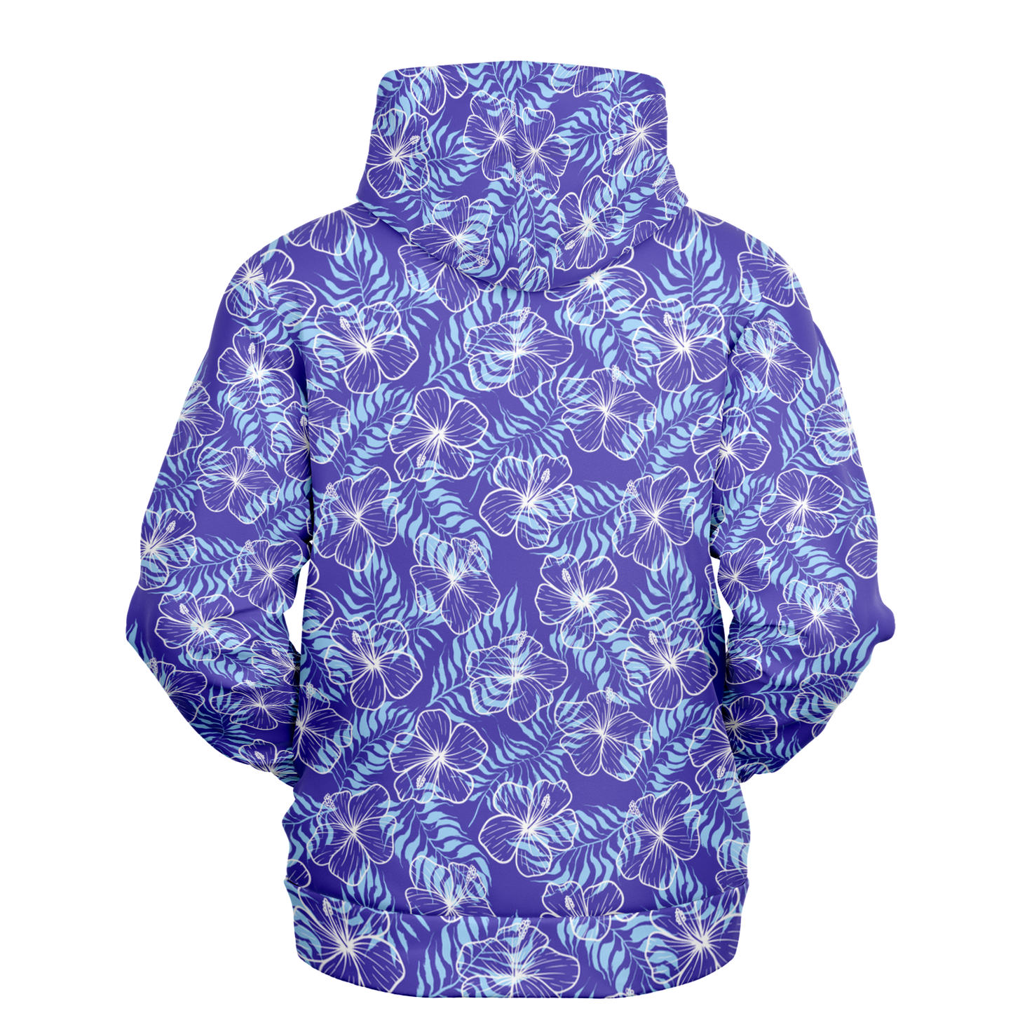 Hibiscus Athletic Hoodie - Blue