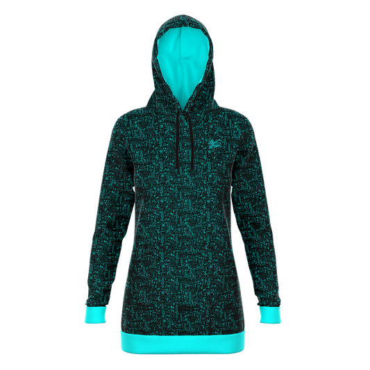 The Desert Athletic Longline Hoodie - Teal