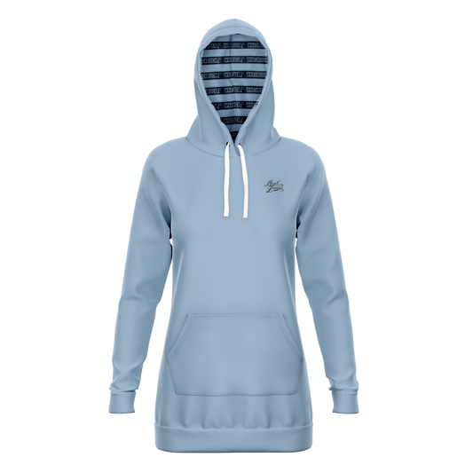 Whack Fuck Longline Hoodie - Light Blue