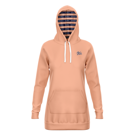 Whack Fuck Athletic Longline Hoodie - Peach