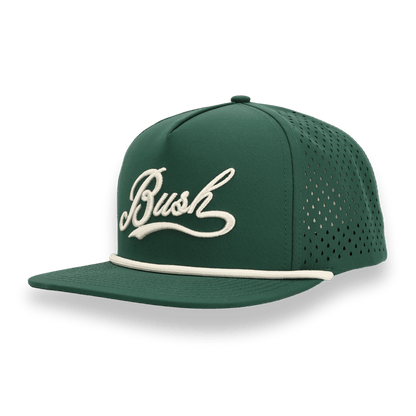 Bush Flat Bill Hat - Green / White