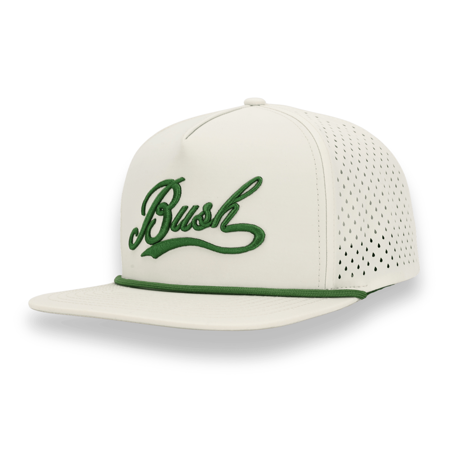 Bush Flat Bill Hat - White / Green