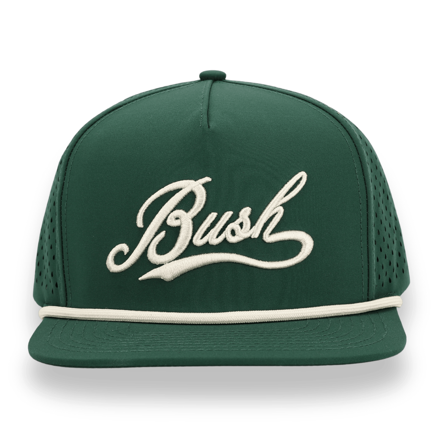 Bush Flat Bill Hat - Green / White