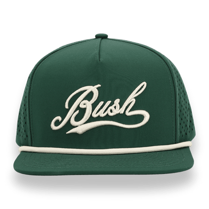 Bush Flat Bill Hat - Green / White
