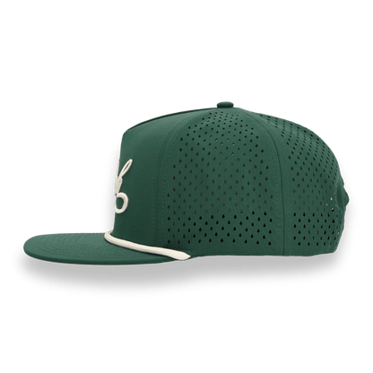 Bush Flat Bill Hat - Green / White