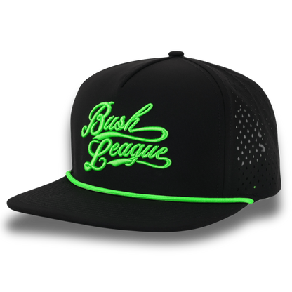 Bush League Flat Bill Black / Neon - Front Left