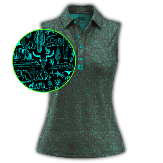 *NEW* The Desert Polo - Black / Teal