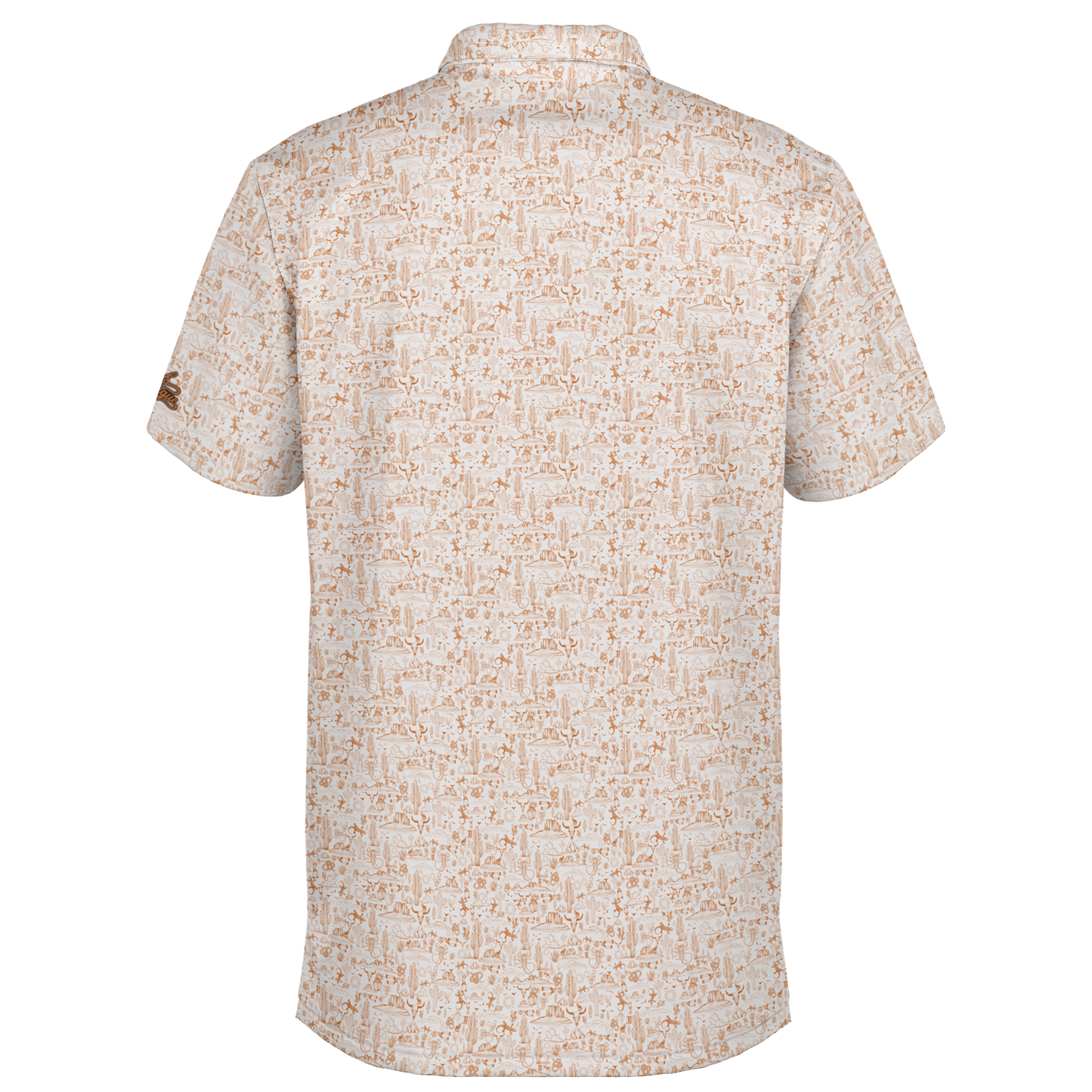 Desert golf polo orange - back