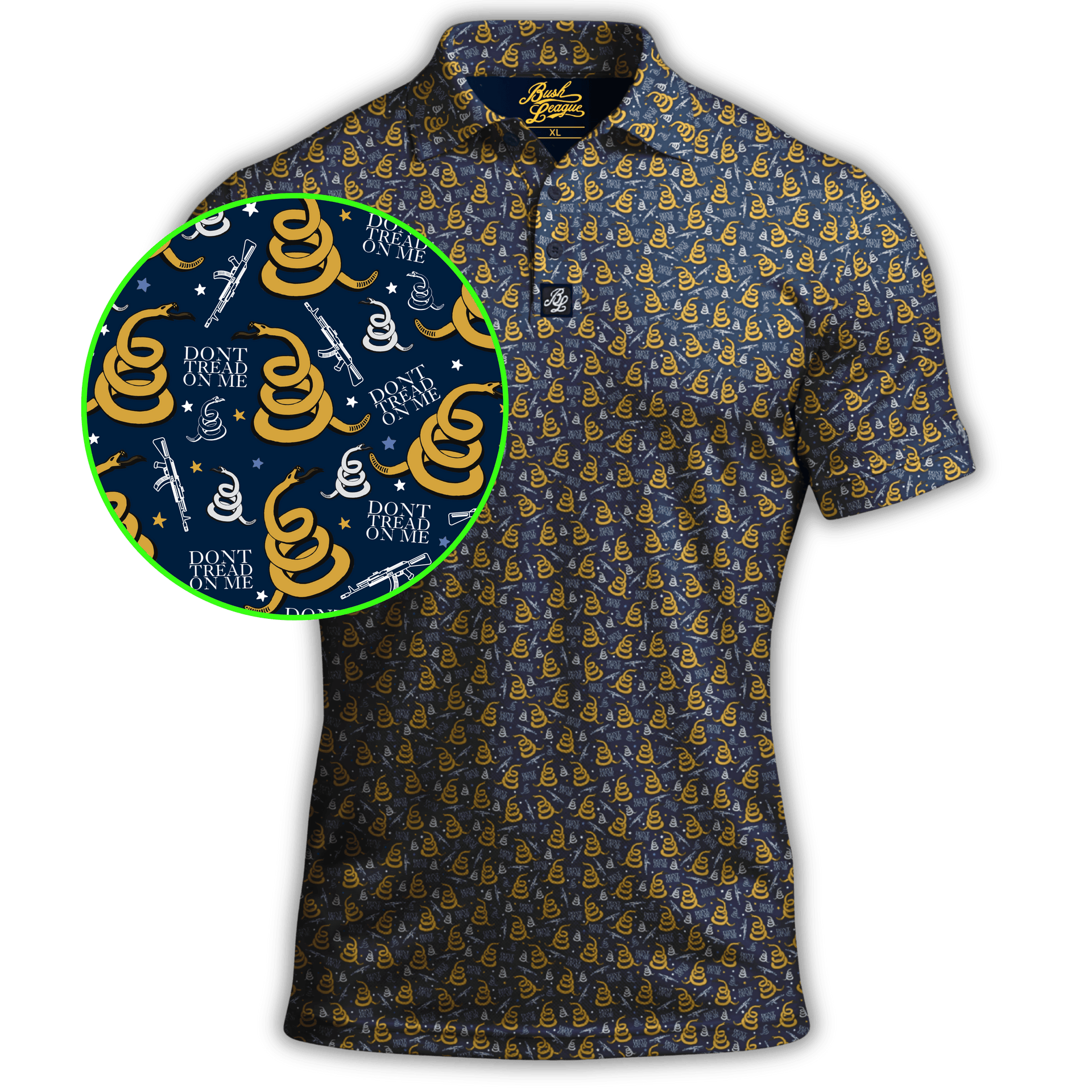 Don't Tread On Me Golf Polo | Bush League Golf Co.