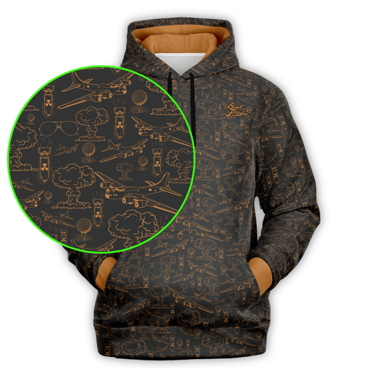 Dropping Bombs Copper Hoodie - Front