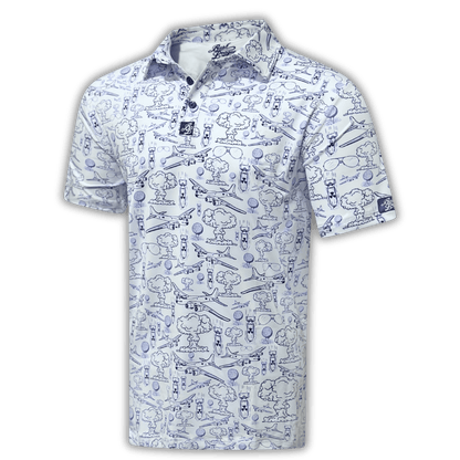 Dropping Bombs Golf Polo- White