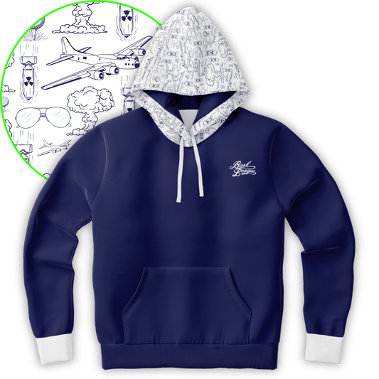 Dropping Bombs Hoodie - Blue / White