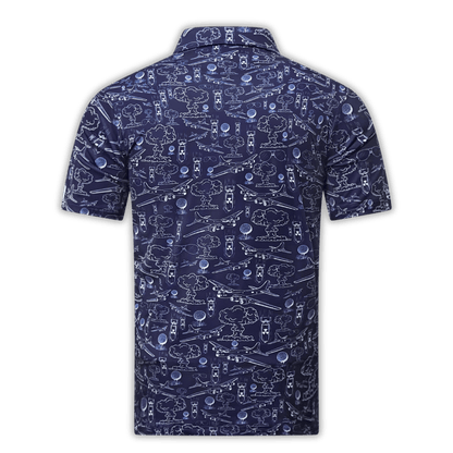 Dropping Bombs Golf Polo - Navy