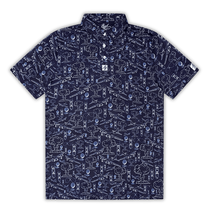 Dropping Bombs Golf Polo - Navy
