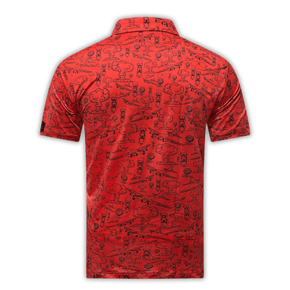 Dropping Bombs Golf Polo - Red