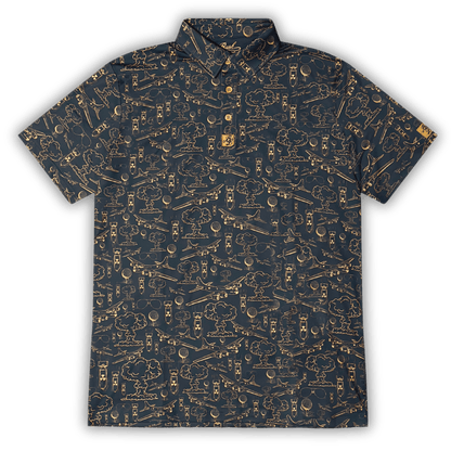 Dropping Bombs Golf Polo - Grey / Copper