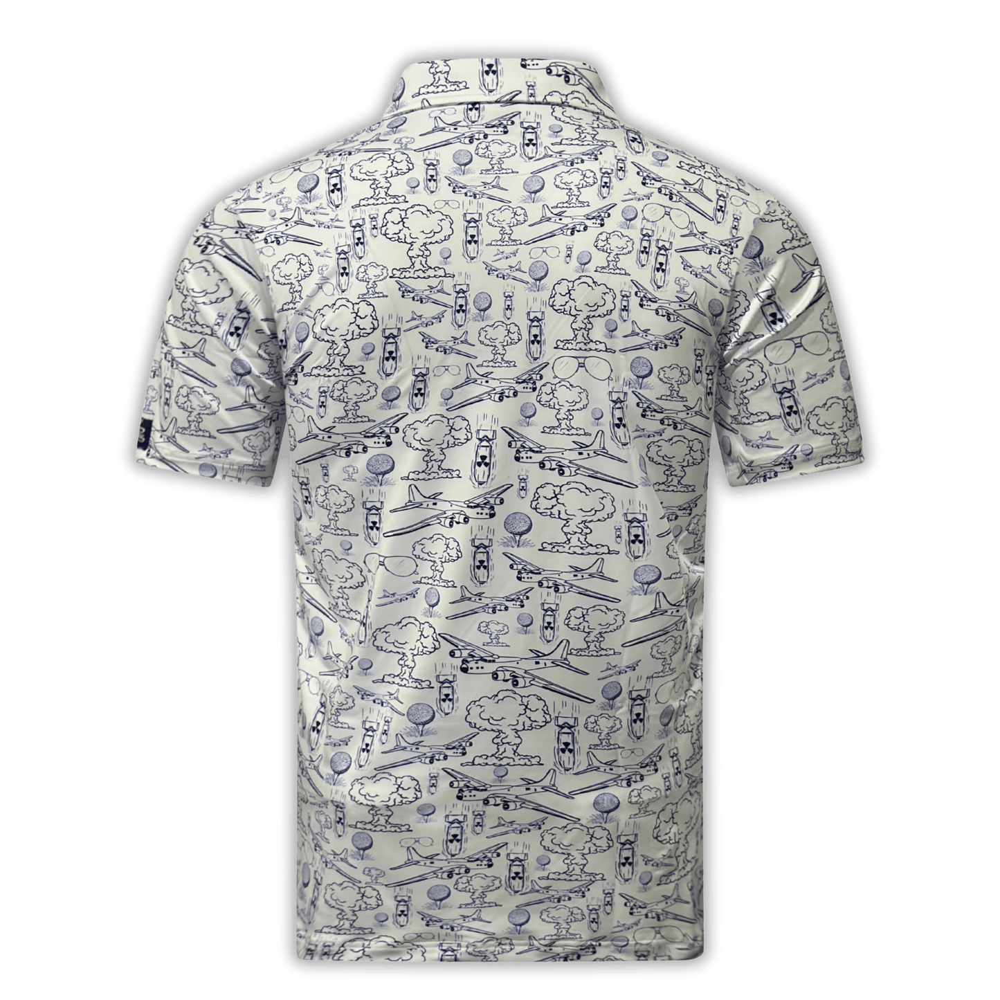 Dropping Bombs Golf Polo- White