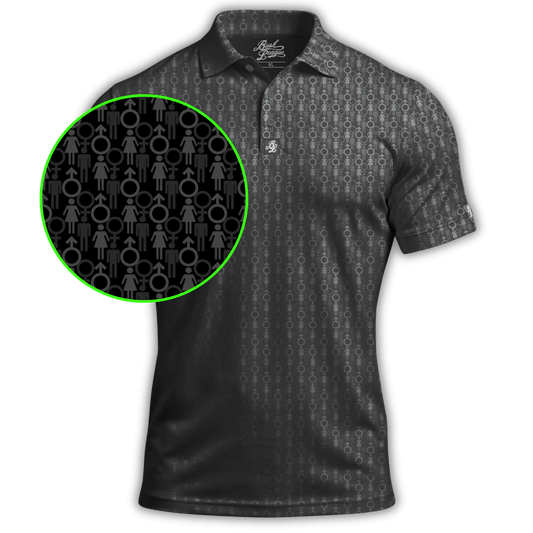 Genders Golf Polo - Black / Grey