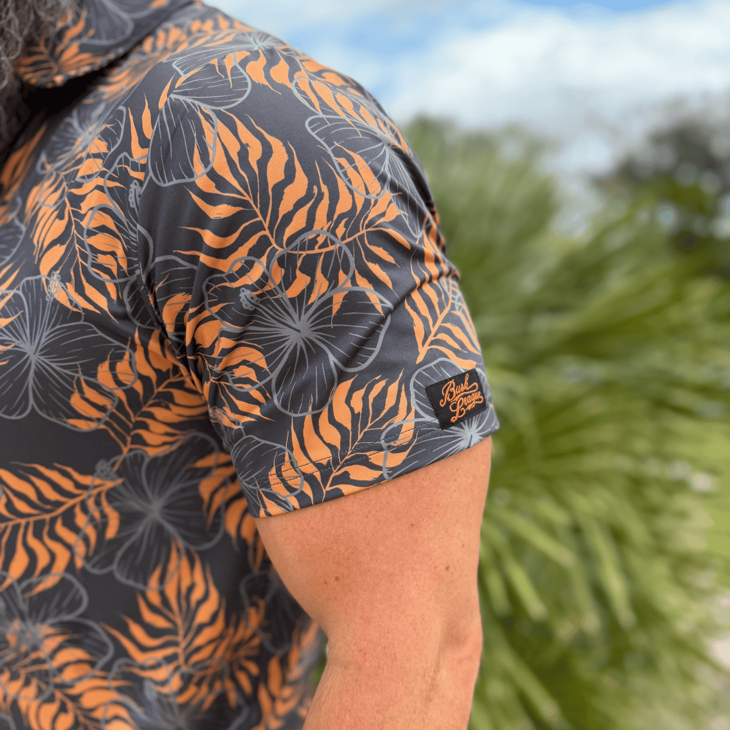 *NEW* Hibiscus Golf Polo Grey / Copper