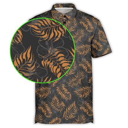 Hibiscus Golf Polo - Grey Copper