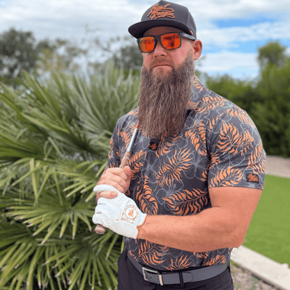 *NEW* Hibiscus Golf Polo Grey / Copper