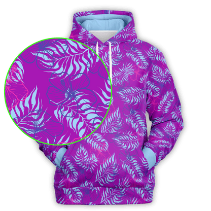 Hibiscus Athletic Hoodie - Purple