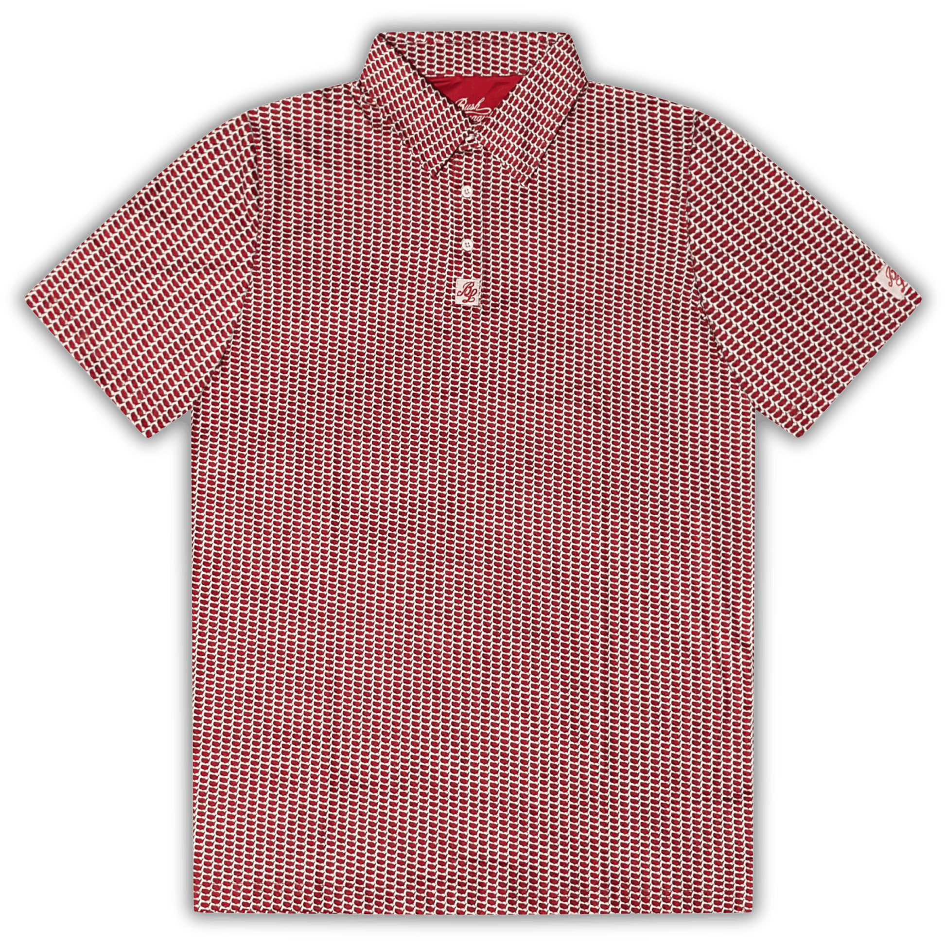 Men's Mandate Golf Shirt. Polo laid out flat. 