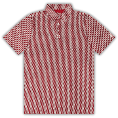 Men's Mandate Golf Shirt. Polo laid out flat. 
