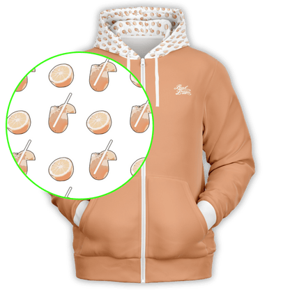 Orange Cocktail Hood Full Zip