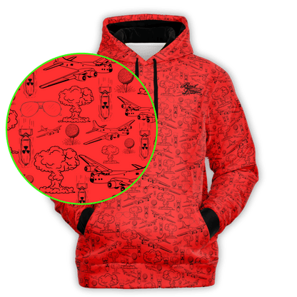 Dropping Bombs Athletic Hoodie - Red