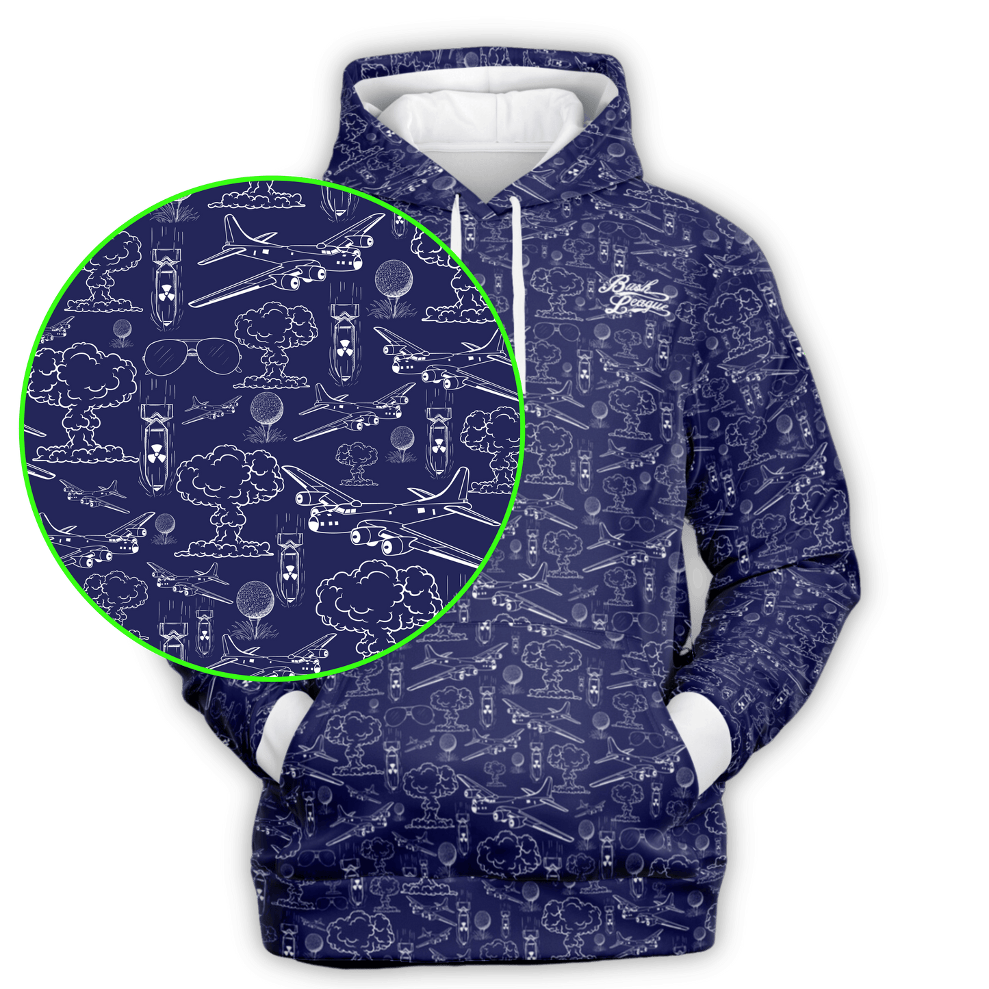 Dropping Bombs Athletic Hoodie - Blue