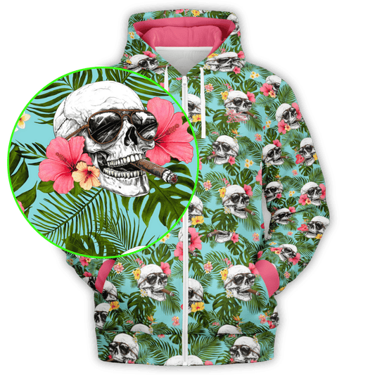 Smokin Skulls Full Zip