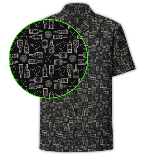 Birdie Bottle Button Up - Black