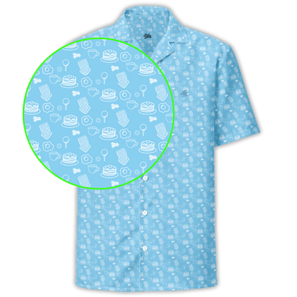 Breakfast Ball Button Up - Light Blue