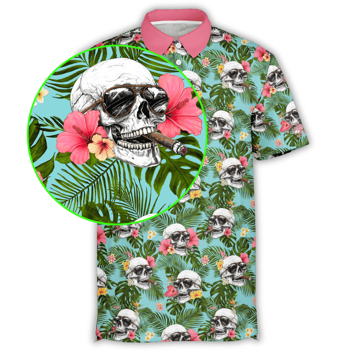 Smokin Skulls Golf Polo