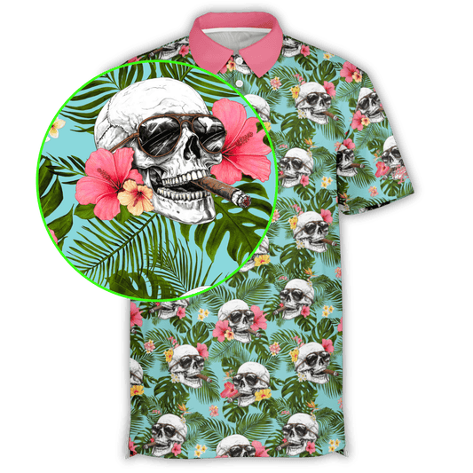 Smokin Skulls Golf Polo